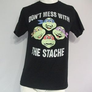 4/$20 Ninja Turtles The Stache Mens Medium T Shirt